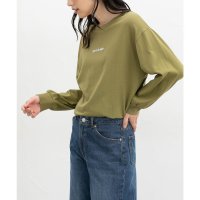 Honeys/ハニーズ Honeys ロゴプリントチュニックT トップス カットソー 長袖 コットン 綿 Tシャツ ロンT 長袖Tシャツ ロゴ レディース/507509525