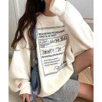 Classical Elf/クラシカルエルフ Classical Elf 《Javaジャバコラボ》インパクト抜群！前後2wayフライトチェックインロゴ刺繍裏起毛スウェット/507517418