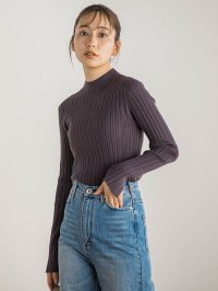 Droite Lautreamont/ドロワット ロートレアモン Droite lautreamont 袖ボタンランダムリブプルオーバー（ソリヒ）≪手洗い可能≫/507518020