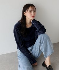 BLUEEAST/ブルーイースト BLUEEAST シアーベロアショート丈ロンT/507520631