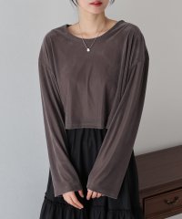 BLUEEAST/ブルーイースト BLUEEAST シアーベロアショート丈ロンT/507520631