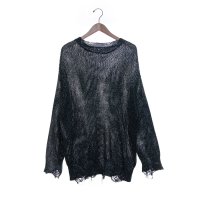 NOUNLESS/ナウンレス NOUNLESS SHINY FOIL GRUNGE KNIT/507521667
