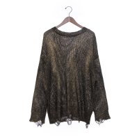 NOUNLESS/ナウンレス NOUNLESS SHINY FOIL GRUNGE KNIT/507521667