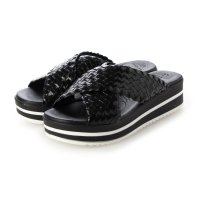 Oh my Sandals/オー マイ サンダルズ Oh my Sandals レザーメッシュクロスベルト厚底サンダル/507522133