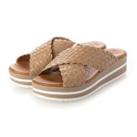 Oh my Sandals/オー マイ サンダルズ Oh my Sandals レザーメッシュクロスベルト厚底サンダル/507522133