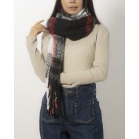 cache nez/カシュネ cache nez 太フリンジハーフチェックストール/507522254