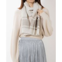 cache nez/カシュネ cache nez カシミヤボーダー縮絨マフラー/507522364