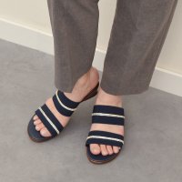 ITALIAN SHOEMAKERS/イタリアンシューメーカーズ ITALIAN SHOEMAKERS ラインストーン2本ベルトミュールサンダル/507522705