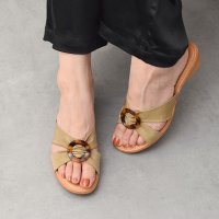 ITALIAN SHOEMAKERS/イタリアンシューメーカーズ ITALIAN SHOEMAKERS べっ甲風モチーフサンダル/507522712