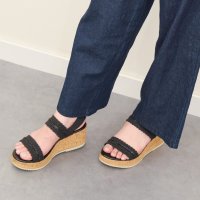 ITALIAN SHOEMAKERS/イタリアンシューメーカーズ ITALIAN SHOEMAKERS ラインストーンリボン厚底サンダル/507522726