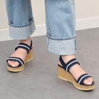 ITALIAN SHOEMAKERS/イタリアンシューメーカーズ ITALIAN SHOEMAKERS ラインストーンリボン厚底サンダル/507522726