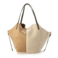 COOCO/クーコ COOCO バイカラームートン風ビッグトートバッグ/507523140