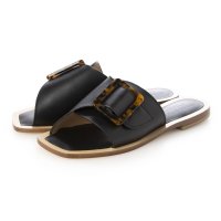 CORSO ROMA 9/コルソローマ ノーヴェ CORSO ROMA 9 ベッコウバックルスクエアフラットサンダル/507523293