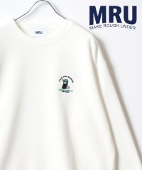 MRU/エムアールユー MRU 裏起毛 ミリタリー/カレッジ/髭おじさん/ハンバーガー ワンポイント刺繍 スウェット レディース メンズ トレーナー/507523522