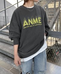 and　Me.../アンドミー andme ANME ピクセル ロゴ プリント 裏毛 スウェット トップス/507526187