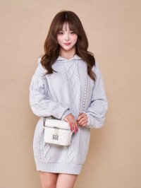 Darich/ダーリッチ Darich ケーブルボリュームニットフーディー/507528693