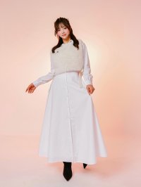 Darich/ダーリッチ Darich ロングフレアシャツワンピース&ファーベスト/507528696