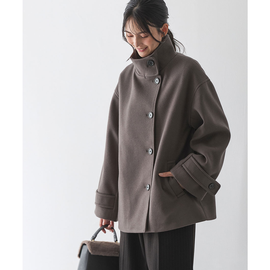 セール】ハニーズ Honeys スタンドハーフ丈コート アウター 抗菌 セール】ハニーズ Honeys スタンドハーフ丈コート アウター 抗菌