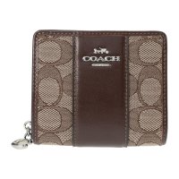 COACH/コーチ COACH 2つ折り財布 シグネチャー ジャカード スナップ ウォレット CU991 SVS8S OAK/MAPLE/507533981