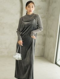 Droite Lautreamont/ドロワット ロートレアモン Droite lautreamont スノーベロアキャミワンピース≪手洗い可能≫/507535493