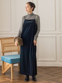 Droite Lautreamont/ドロワット ロートレアモン Droite lautreamont スノーベロアキャミワンピース≪手洗い可能≫/507535493