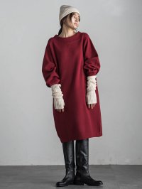 MAYSON GREY/メイソングレイ MAYSON GREY ボートネックスウェットライクニットワンピース≪手洗い可能≫/507538753
