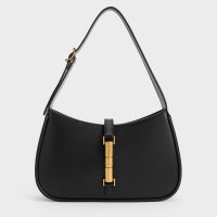 CHARLES & KEITH/Cesia セシア メタリックアクセントショルダーバッグ/507552199