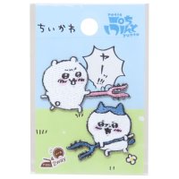 cinemacollection/シネマコレクション cinemacollection ちいかわ ワッペン 刺繍ワッペン 2way 2枚入り ヤーッ！ コッカ 手芸用品 キャラクター グッズ/507554192