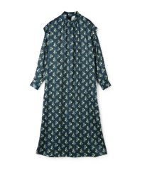 SOULEIADO/ポリエステルサテンプリント スタンドカラーワンピース/507557318