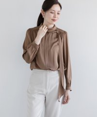 DECADE CLASSIC/ディケイドクラシック DECADE CLASSIC 【DECADE CLASSIC】シルクネックレースアップデザインシャツ/507557402