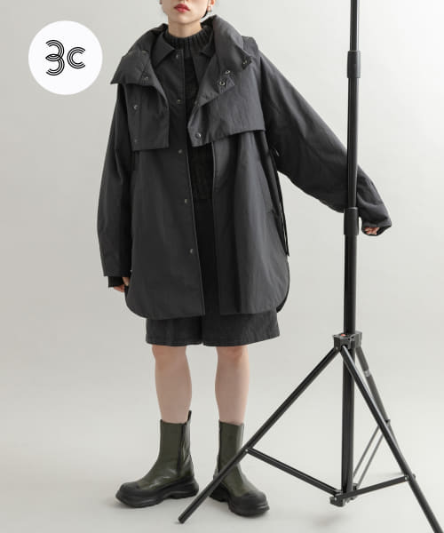 KBF URBAN RESEARCH 黒 香ばしい 3way モッズコート WEB限定