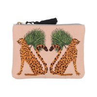 KANKAN/カンカン KANKAN チーター 刺繍ポーチ L/507099010