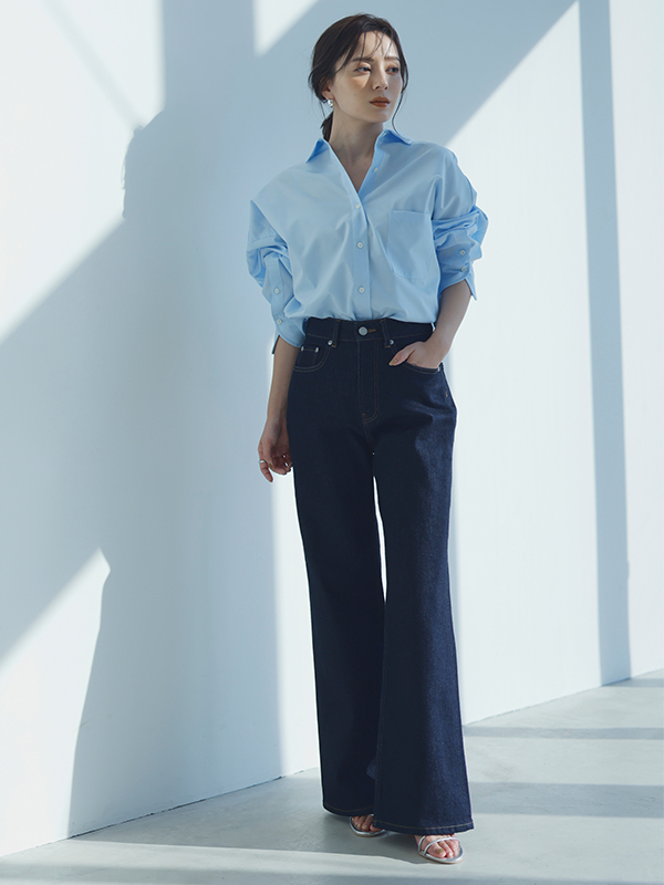 パンツ anuans Wide leg denim アニュアンス anuans Wide leg denim （LIGHT BLUE