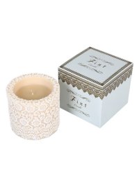 F.i.n.t/【Free marche.】レース柄ラウンドキャンドル(ハニー&クリームの香り)【返品不可商品】/507510069