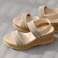 ITALIAN SHOEMAKERS/イタリアンシューメーカーズ ITALIAN SHOEMAKERS ラインストーンリボン厚底サンダル/507522726