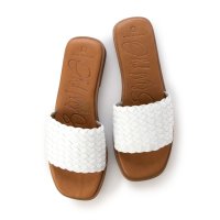 Oh my Sandals/オー マイ サンダルズ Oh my Sandals レザーメッシュフラットサンダル/507522924