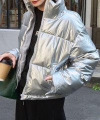 KOBE LETTUCE/コウベレタス KOBE LETTUCE スタンドカラーメタリック中綿ダウンコート [K1308]/507558534