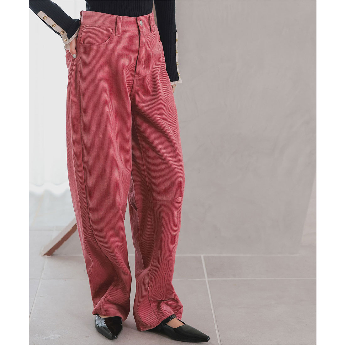 SALE】Corduroy Baggy Pants