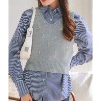 KOBE LETTUCE/コウベレタス KOBE LETTUCE パールビジューVネックニットベスト [N1110]/507558568