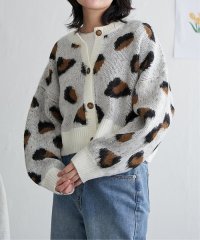 VENCE　EXCHANGE/ヒョウ柄ショートガーディガン/507055974