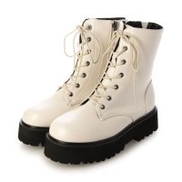 la farfa SHOES/ラ ファーファ シューズ la farfa SHOES 厚底 シンプル レースアップブーツ/507202549