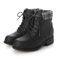 B.C.COMPANY/ビーシーカンパニー B.C.COMPANY 異素材コンビ 編み上げショートブーツ/507202785