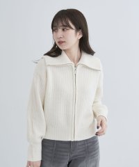 Green Parks/グリーン パークス Green Parks Zip付きコンパクトニットカーディガン/507412882
