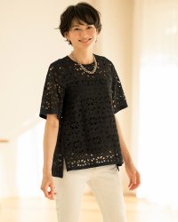 DoCLASSE/ドゥクラッセ DoCLASSE コットンレース・トリミングブラウス/507509991