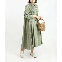 COUPE LE COEUR/クープルクール COUPE LE COEUR ヨーク風ピンタックフレアーシャツワンピース【洗える】/507510048