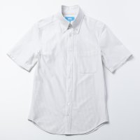 WORK WEAR SUIT/究極の半袖ボタンダウンシャツ ストライプ【返品不可商品】/507510146