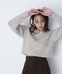 NATURAL BEAUTY BASIC/リボンヤーンショートニット/507519076