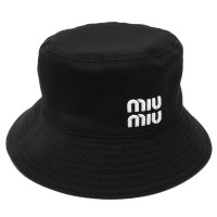 MIUMIU/ミュウミュウ Miu Miu 帽子 ドリル バケットハット バケハ ブラック レディース MIU MIU 5HC196 2DXI F0967/507549221