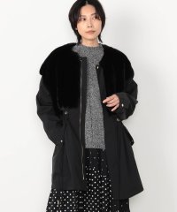 NICOLE white/【WALDO】ファー付きモッズコート/507578053