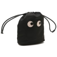 ANYA HINDMARCH/アニヤハインドマーチ Anya Hindmarch ポーチ アイズ ドローストリング ブラック レディース ANYA HINDMARCH 50509251935/507582476